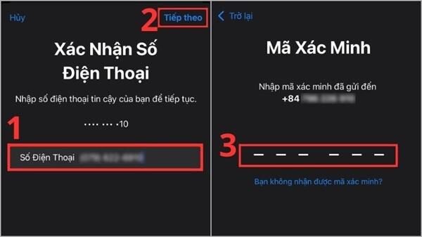 Nhập mã xác minh