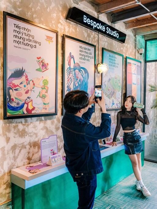 Thiết kế pop-up tại Galaxy Flip Town, nơi hội tụ của công nghệ và nghệ thuật