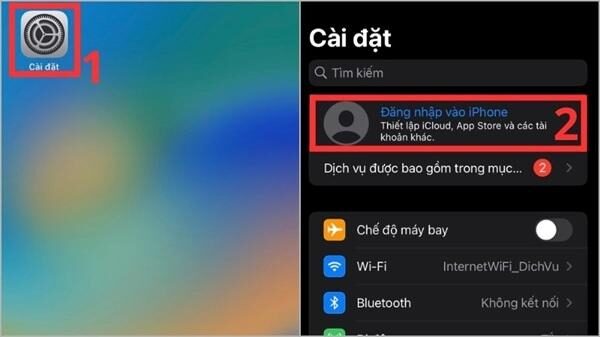 Truy cập và đăng nhập vào iPhone